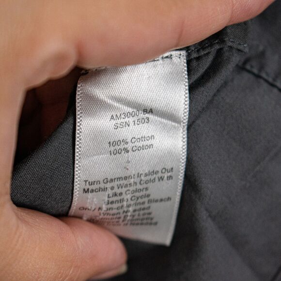 ATM Anthony Thomas Melillo Men's Button up Shirt Gray cotton Size Large - Picture 6 of 6